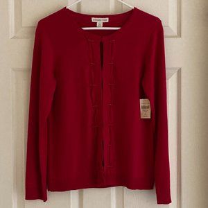 Coldwater Creek Women's Long Sleeve Cardigan Sweater Size Small (6-8) - Red